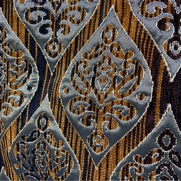 VTG Khangura Reversible Tapestry Jacket Women's Large *UNIQUE ITEM* Brown‎ Gold - Picture 5 of 10